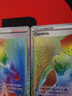 Pokemon Go Lot of 4 Rainbow Trainer Cards - Candela, Spark, Blanche, Professor's - Image 3