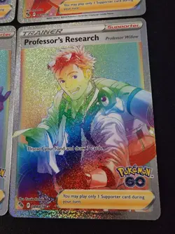 Pokemon Go Lot of 4 Rainbow Trainer Cards - Candela, Spark, Blanche, Professor's - Image 5