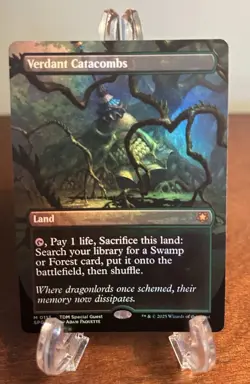 Verdant Catacombs FOIL Borderless Art Special Guests Fetch Land Tarkir Dragons - Image 1