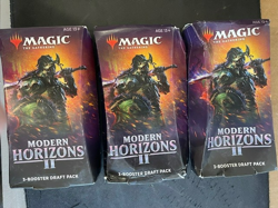 3 x BOXES (9 packs total) Factory Sealed Modern Horizons 2 Draft Set (box wear) - Image 1