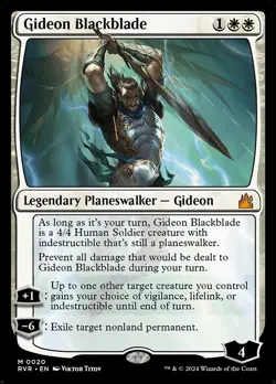 Gideon Blackblade Foil - Ravnica Remastered MTG-NM - Image 1