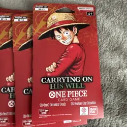 One Piece OP-13 Carrying on His Will Sleeved Booster Packs (LOT OF 60) IN HAND - Image 2