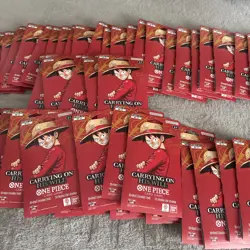 One Piece OP-13 Carrying on His Will Sleeved Booster Packs (LOT OF 60) IN HAND - Image 4