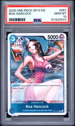 2025 One Piece Carrying On His Will Boa Hancock Rare #OP13-051 PSA 10 GEM MINT - Image 1