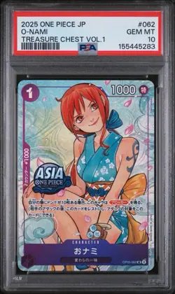 O-Nami PSA 10 2025 One Piece Japanese Treasure Chest Vol.1 #062 - Image 1