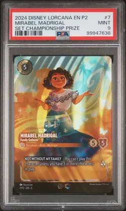 2024 DISNEY LORCANA EN P2-PROMO #7 MIRABEL MADRIGAL FAMILY GATHERER PSA 9 - Image 1