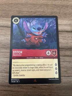 Disney Lorcana Stitch 125/204 Rare Cold Foil - Image 1