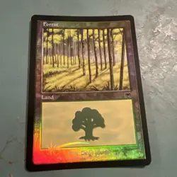 Magic The Gathering Forest Rainbow Foil #296 NM Illus: Jung Park - Image 1
