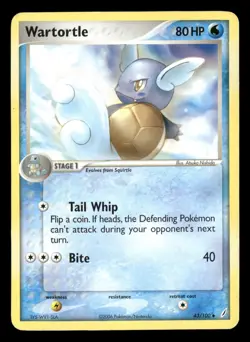 Wartortle - 43/100 - Uncommon - Crystal Guardians - Pokemon Card - HP - Image 1