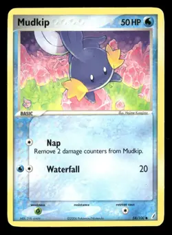 Mudkip - 58/100 - Common - Crystal Guardians - Pokemon Card - MP - Image 1