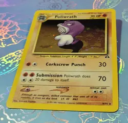 Poliwrath 9/75 Neo Discovery Rare Holo Pokemon Card VLP - Image 3