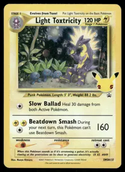 Pokemon Cards Light Toxtricity SWSH137 Sword & Shield Promo Holo Promo LP *3 - Image 1