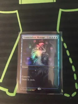MTG Magic The Gathering Transcendent Message Foil Rare Promo Blue Card Draw - Image 1