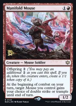 Manifold Mouse - Foil Prerelease Promo BLB LP MTG - Image 1