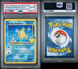 Pokemon Shining Magikarp Holo Card 66/64 Celebrations Classic Collection PSA 10 - Image 1