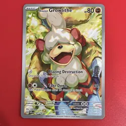 Pokemon Co Hisuian Growlithe #181/167 SV06 Twilight Masquerade IR Holo EN - Image 1