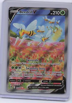 Beedrill V 161/189 Ultra Rare Astral Radiance Pokemon Near Mint - Image 1