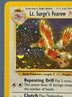 Pokemon TCG Gym Heroes Lt. Surge's Fearow 7/132 Holo - Image 2