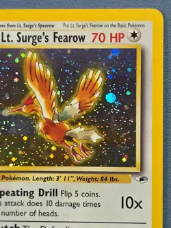 Pokemon TCG Gym Heroes Lt. Surge's Fearow 7/132 Holo - Image 3