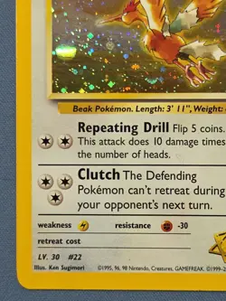 Pokemon TCG Gym Heroes Lt. Surge's Fearow 7/132 Holo - Image 5