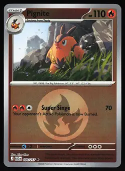 Pignite (Energy Symbol Pattern) 030/217 Ascended Heroes Pokemon Reverse Holo NM - Image 1