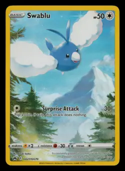 Swablu GG27/GG70 Holo Crown Zenith Galarian Gallery Pokemon NM - Image 1