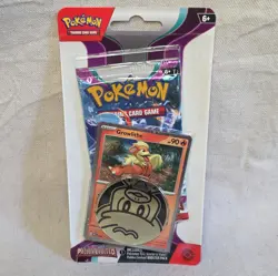 Pokemon TCG Paldea Evolved Blister Pack Growlithe Promo Coin Booster 10 Cards 6+ - Image 1