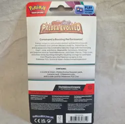 Pokemon TCG Paldea Evolved Blister Pack Growlithe Promo Coin Booster 10 Cards 6+ - Image 2