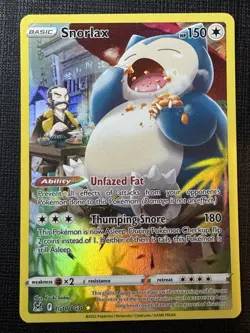 Pokemon TCG Snorlax Lost Origin Trainer Gallery Ultra Rare TG10/TG30 Near Mint - Image 1
