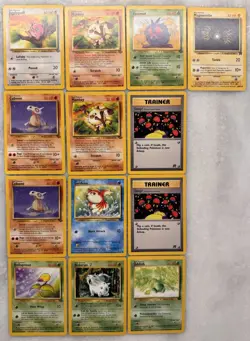 Pokemon Mixed 13 Card Lot Jungle and Rocket Vintage - WOTC - Near Mint Nice - Image 1