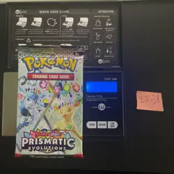 GOD PACKU 22.38g VERY HEAVY Prismatic Evolutions Pokemon Sealed Booster Pack New - Image 1