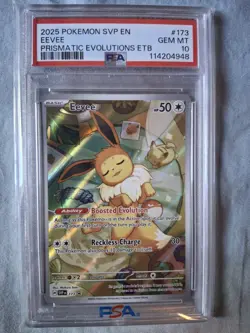 Eevee 173 - ETB Black Star Promo -Pokemon Prismatic Evolutions - PSA 10 Gem Mint - Image 1