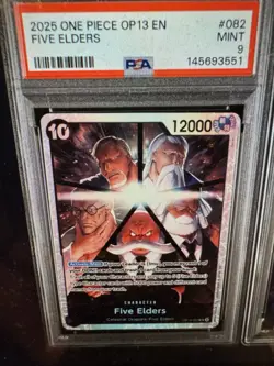 2025 ONE PIECE OP13-CARRYING ON HIS WILL #082 FIVE ELDERS PSA 9 - Image 1