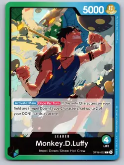 Monkey.D.Luffy (022) OP16-022 Leader The Time of Battle One Piece Near Mint - Image 1