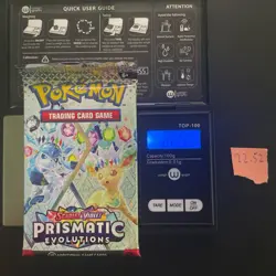 GOD PACKU 22.52g VERY HEAVY Prismatic Evolutions Pokemon Sealed Booster Pack New - Image 1