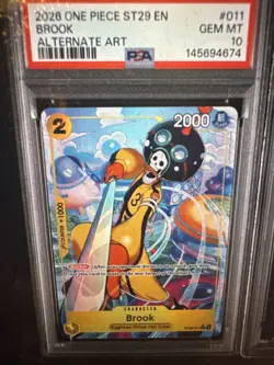 2026 ONE PIECE STARTER DECK ST29-EGGHEAD ALTERNATE ART #011 BROOK PSA 10 - Image 1