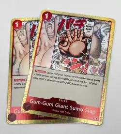 One Piece Gum-Gum Giant Sumo Slap x2 Foil Card ST10-015 Three Captains - Image 1