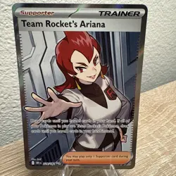Pokemon TCG Destined Rivals Team Rockets Ariana 224 Full Art Ultra Rare Trainer - Image 1