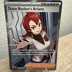 Pokemon TCG Destined Rivals Team Rockets Ariana 224 Full Art Ultra Rare Trainer - Image 2