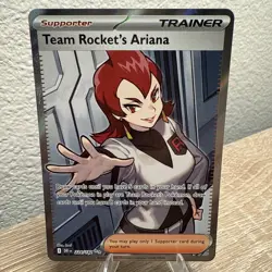 Pokemon TCG Destined Rivals Team Rockets Ariana 224 Full Art Ultra Rare Trainer - Image 4