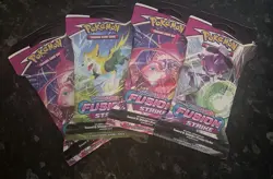 Pokemon TCG: Fusion Strike Sleeved Blister Packs X 4 - Image 1