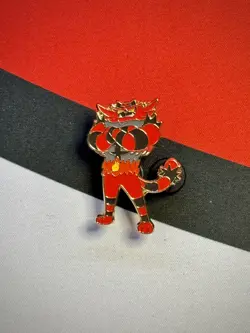 Incineroar Metal Enamel Pin Brand NEW Sun & Moon Pokemon TCG - Image 1