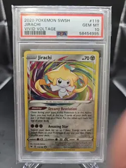 2020 Pokemon Jirachi Amazing Rare Vivid Voltage #119 PSA 10 GEM MINT - Image 1