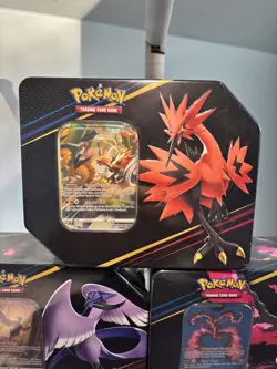 POKEMON TCG CROWN ZENITH ZAPADOS, ARTICUNO, MOLTRES TIN SET - 3 TINS Sealed - Image 3