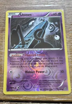 Unown 30/98 XY Ancient Origins Reverse Holo Lightly Played Pokemon TCG - Image 1