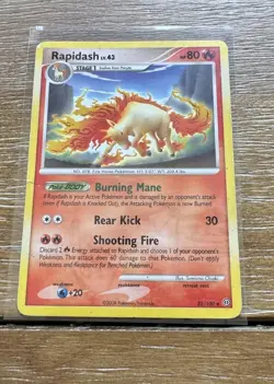 Rapidash 22/100 Stormfront Regular Pokemon TCG Heavily Played Damaged Crease - Image 1