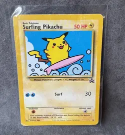 Surfing Pikachu 28/53 Wotc Promo Regular Pokemon TCG Heavily Played - Image 1