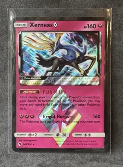 Xerneas Prism Star 144/214 Sm-Lost Thunder Holo Pokemon TCG Lightly Played - Image 1