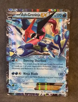Ash-Greninja EX XY133 XY Holo Pokemon TCG Heavily Played - Image 1