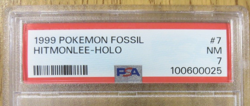 1999 Pokemon Fossil Set Holo Rare Hitmonlee PSA 7 #7/62 NEW FRESH SLAB - Image 2